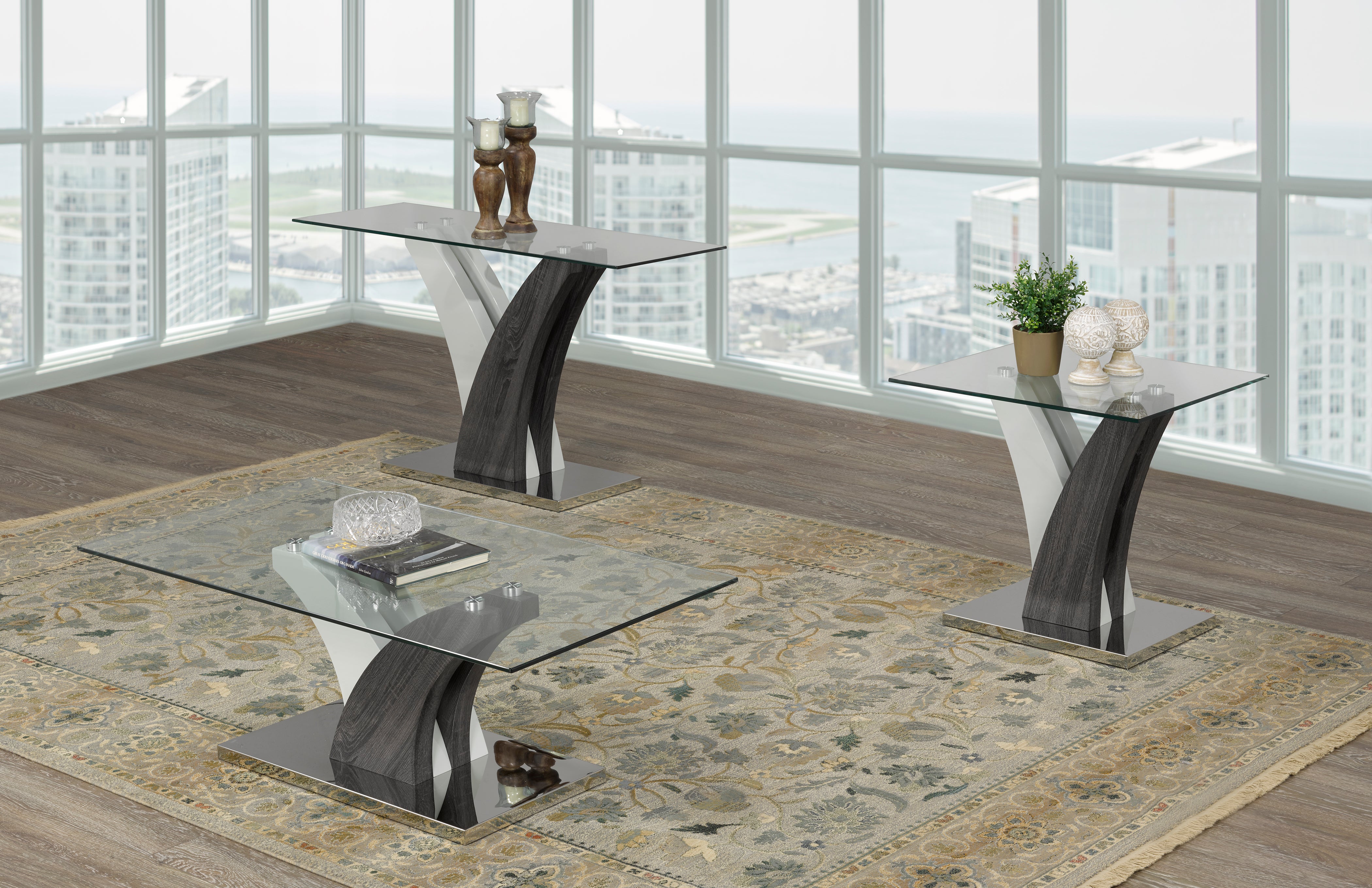 SOFA TABLE - GREY/WHITE