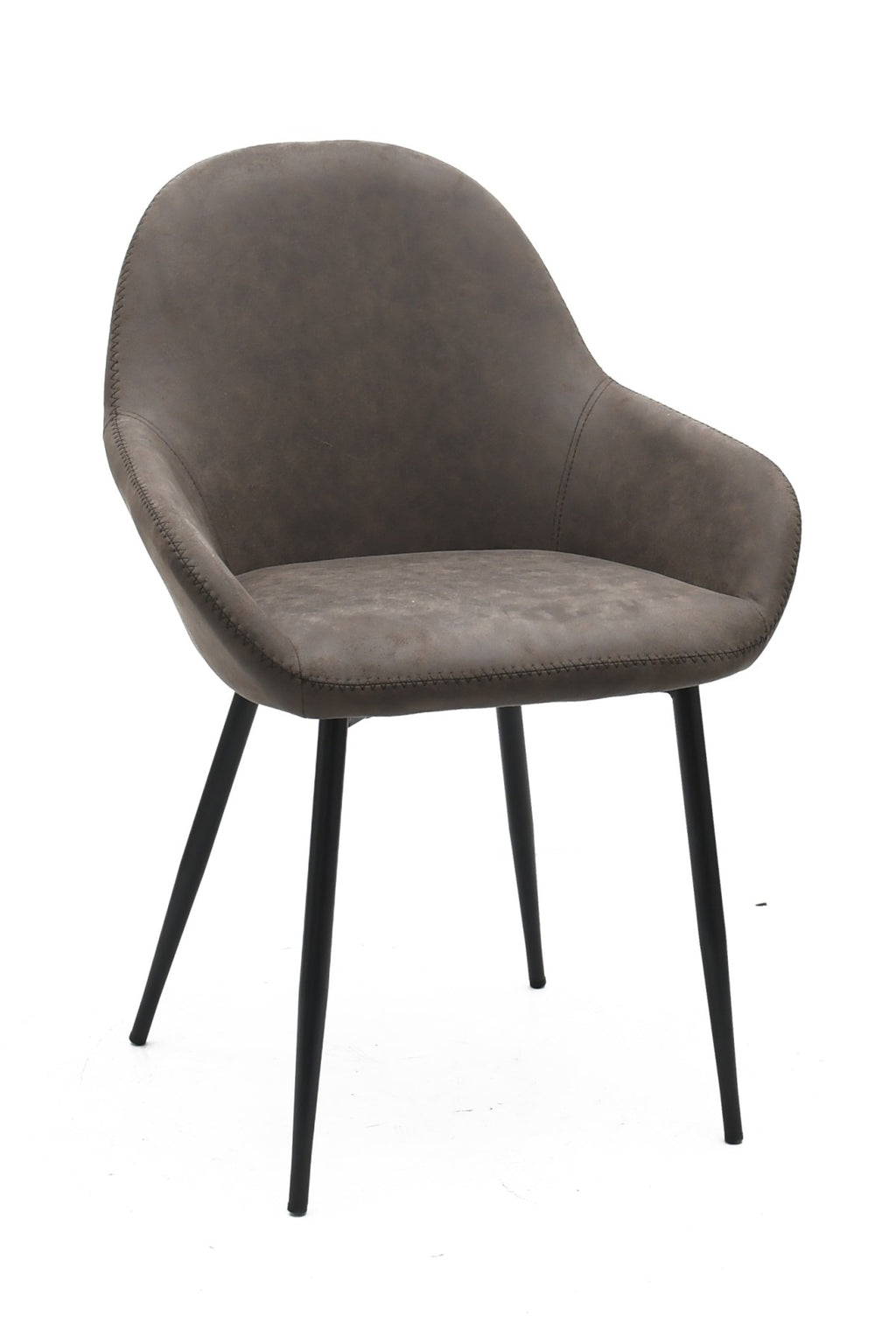 DINING CHAIR, SET OF 2, VINTAGE BROWN