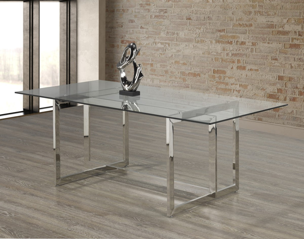 DINING TABLE - SILVER