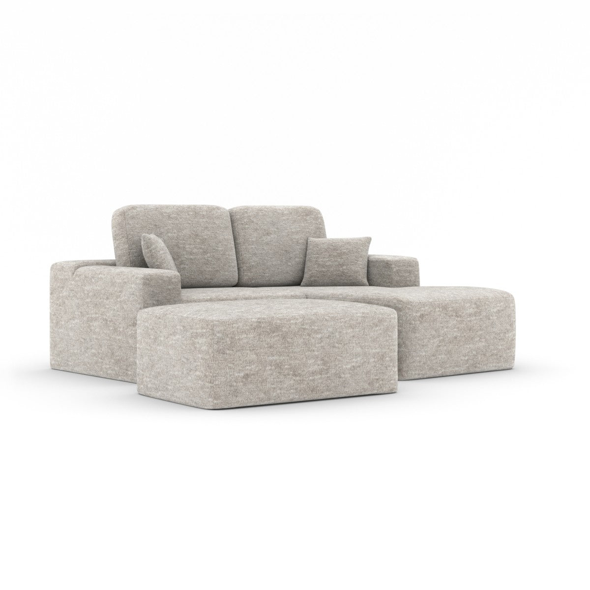 SECTIONAL W/OTTOMAN - BEIGE
