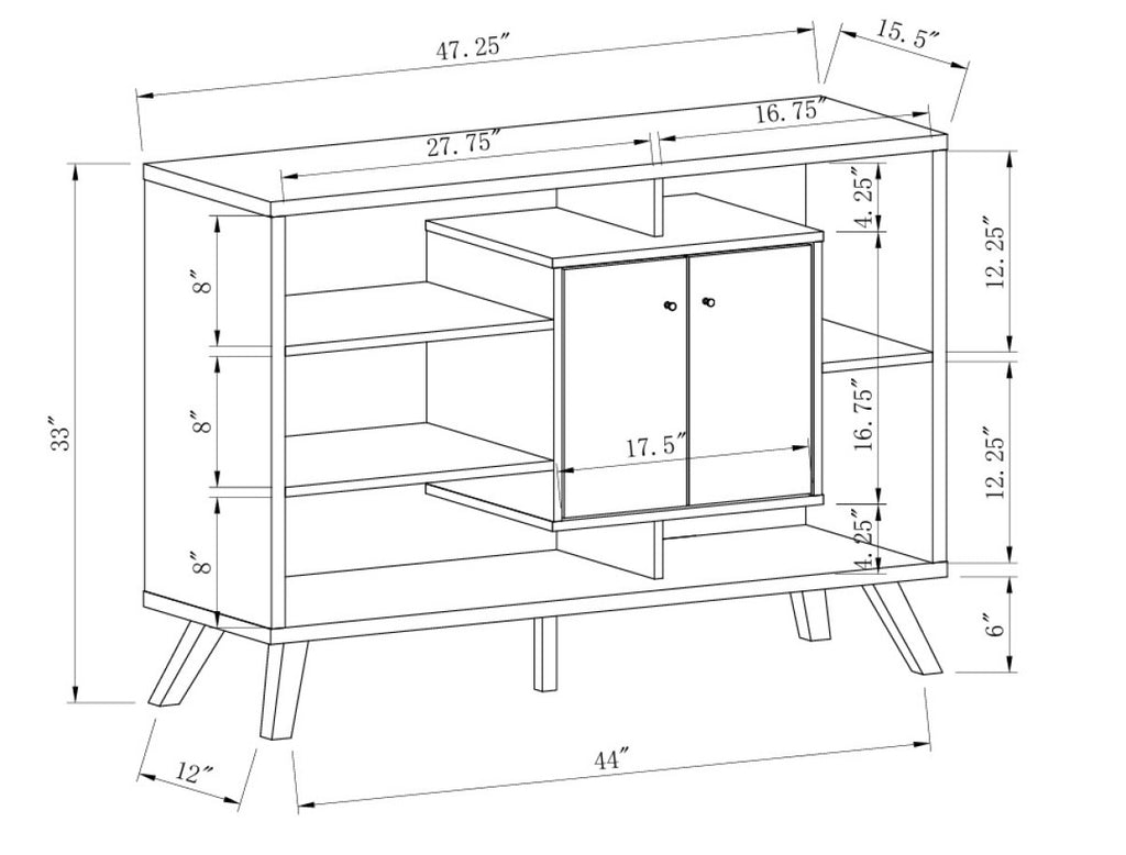 BUFFET/SERVER - WHITE OAK