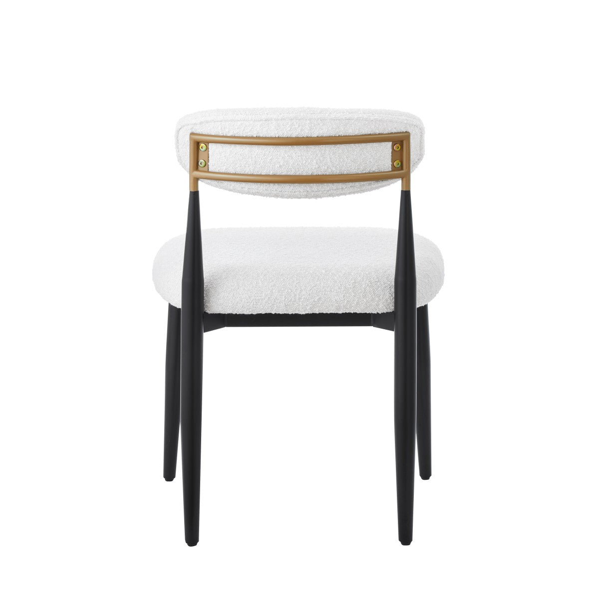 DINING CHAIR, SET OF 2 - WHITE/BLACK