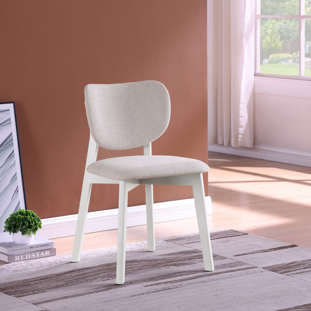 DINING CHAIRS, SET OF 2 - CREAM