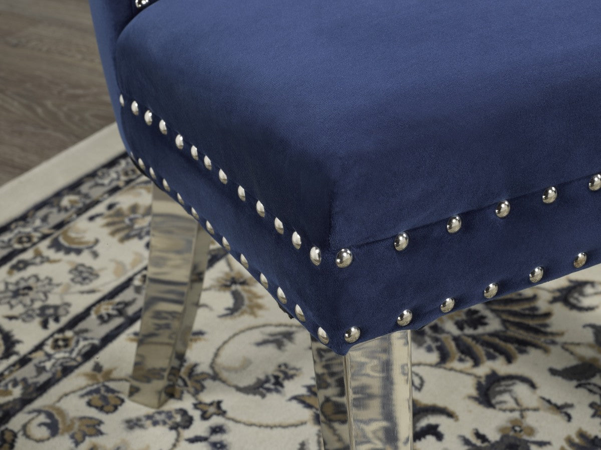 DINING CHAIR, SET OF 2 - NAVY