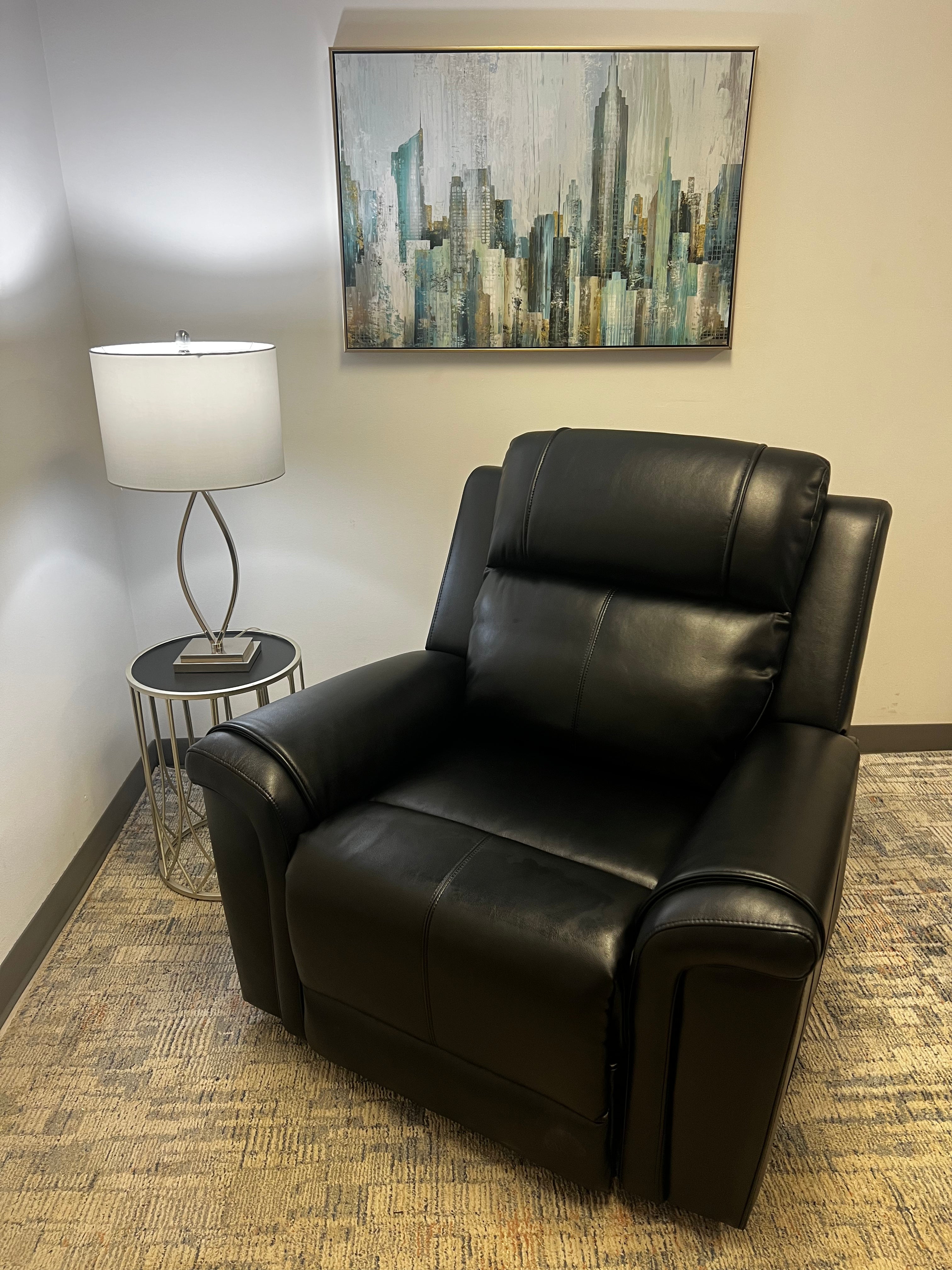 Air Leather 3- Power Recliner Chair With Headrest, Footrest & Lumbar