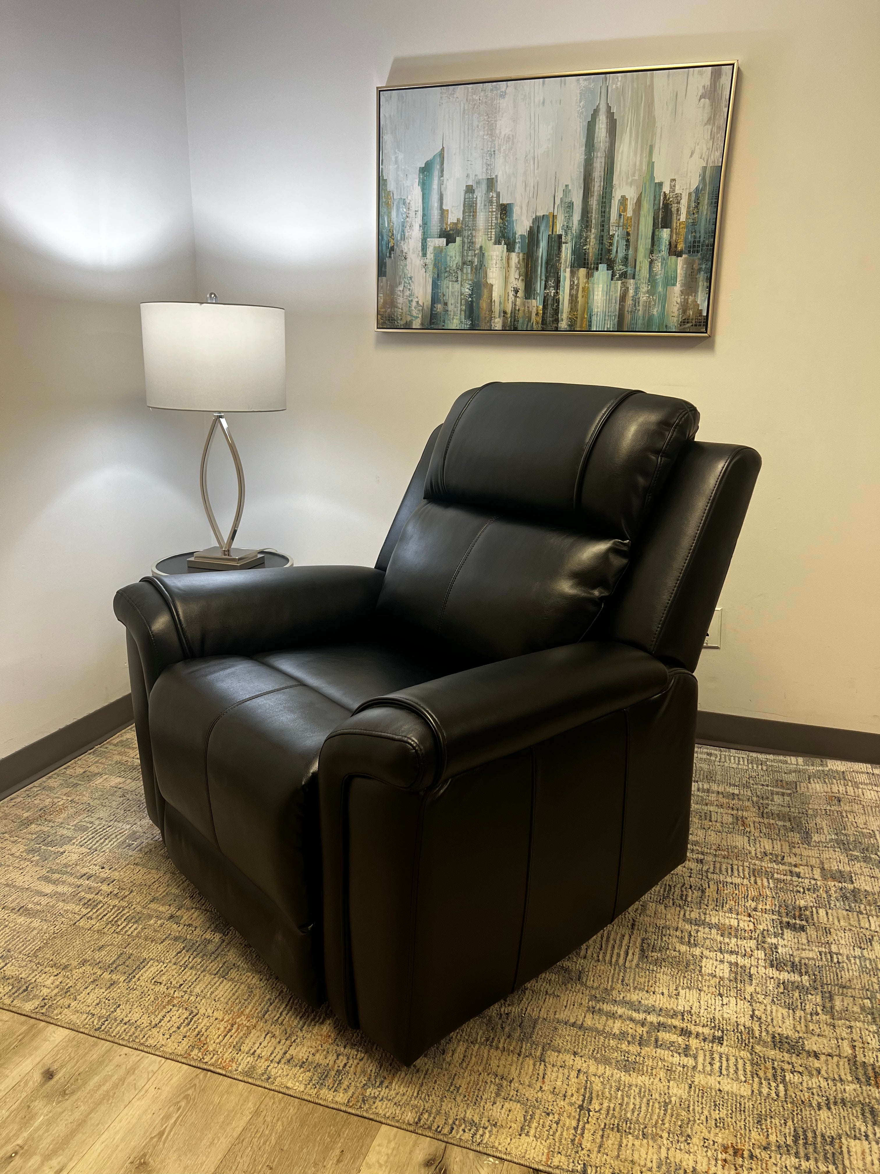 Air Leather 3- Power Recliner Chair With Headrest, Footrest & Lumbar