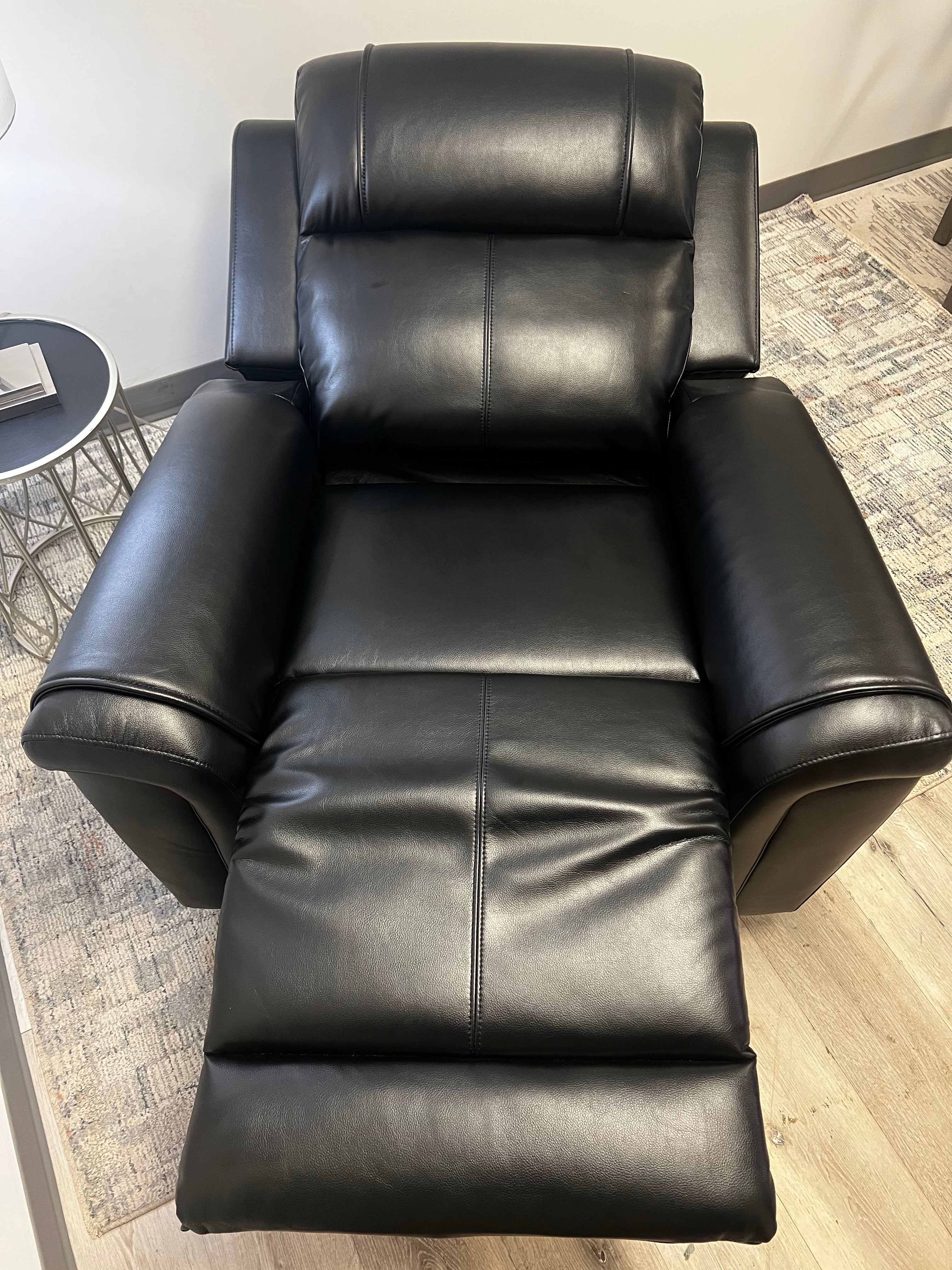 Air Leather 3- Power Recliner Chair With Headrest, Footrest & Lumbar