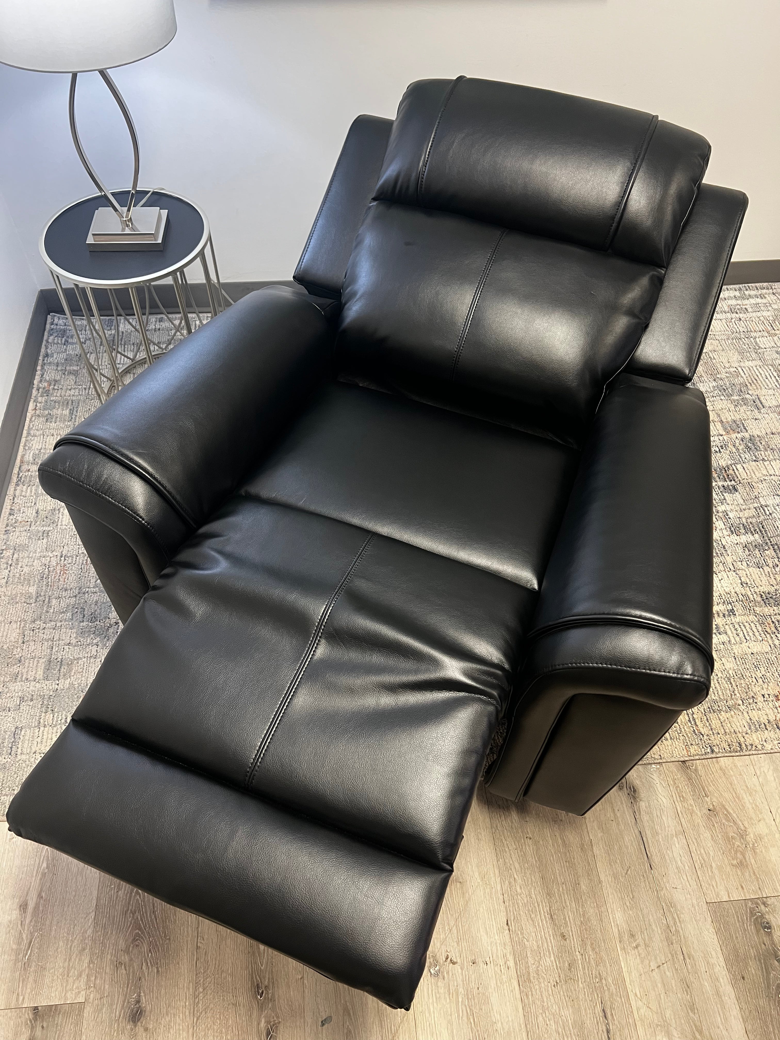 Air Leather 3- Power Recliner Chair With Headrest, Footrest & Lumbar