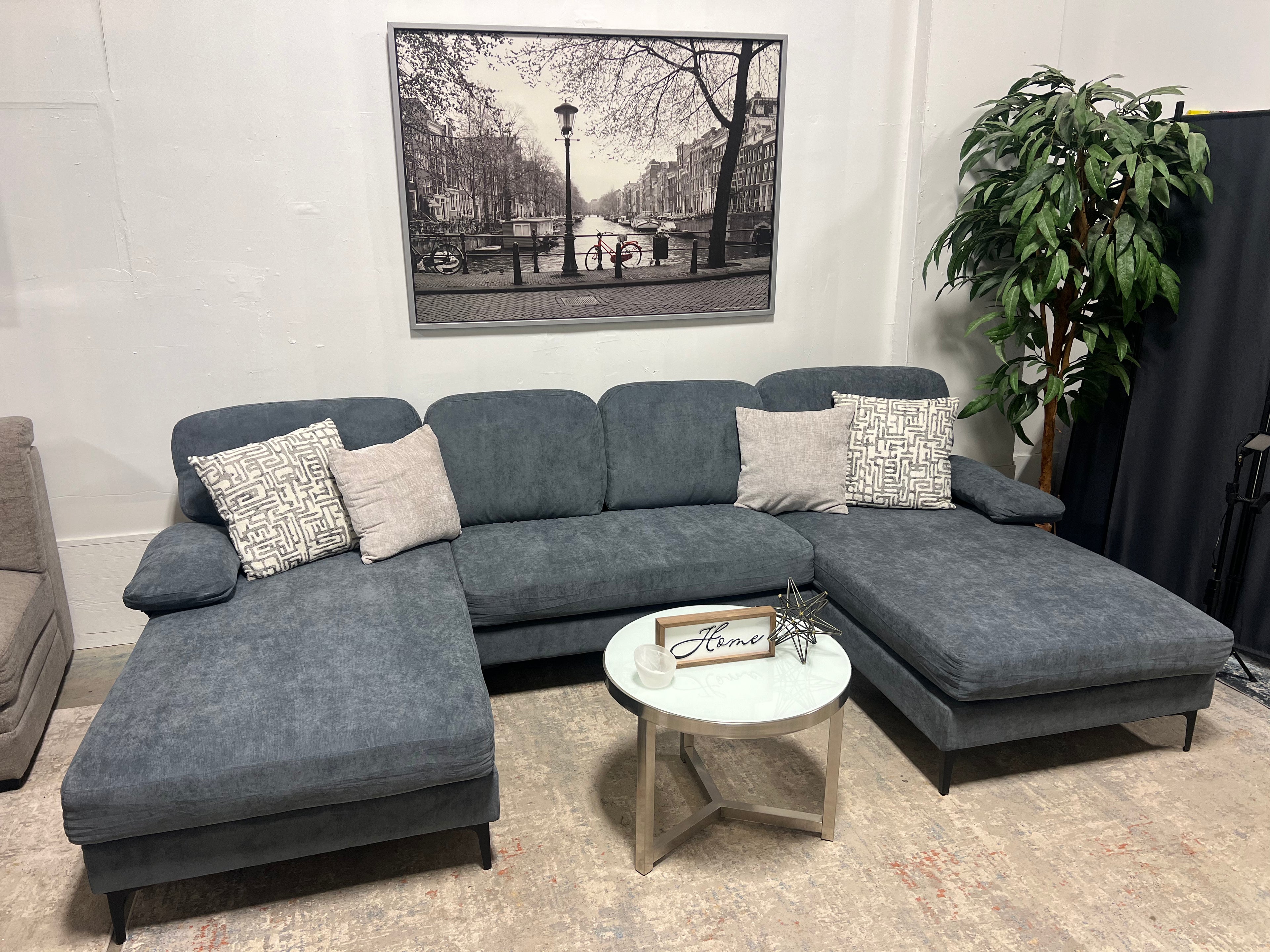 🛋️ Modern 2-Piece Chaise Sectional Sofa