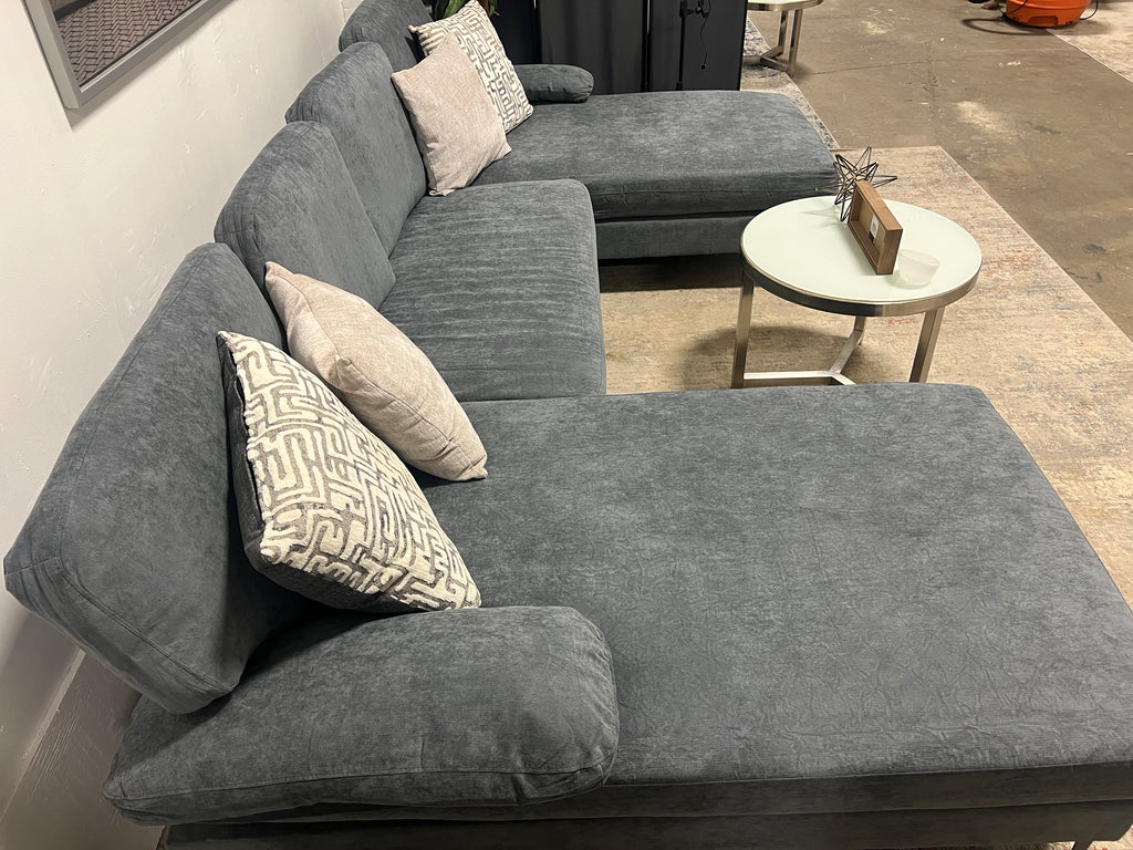 🛋️ Modern 2-Piece Chaise Sectional Sofa