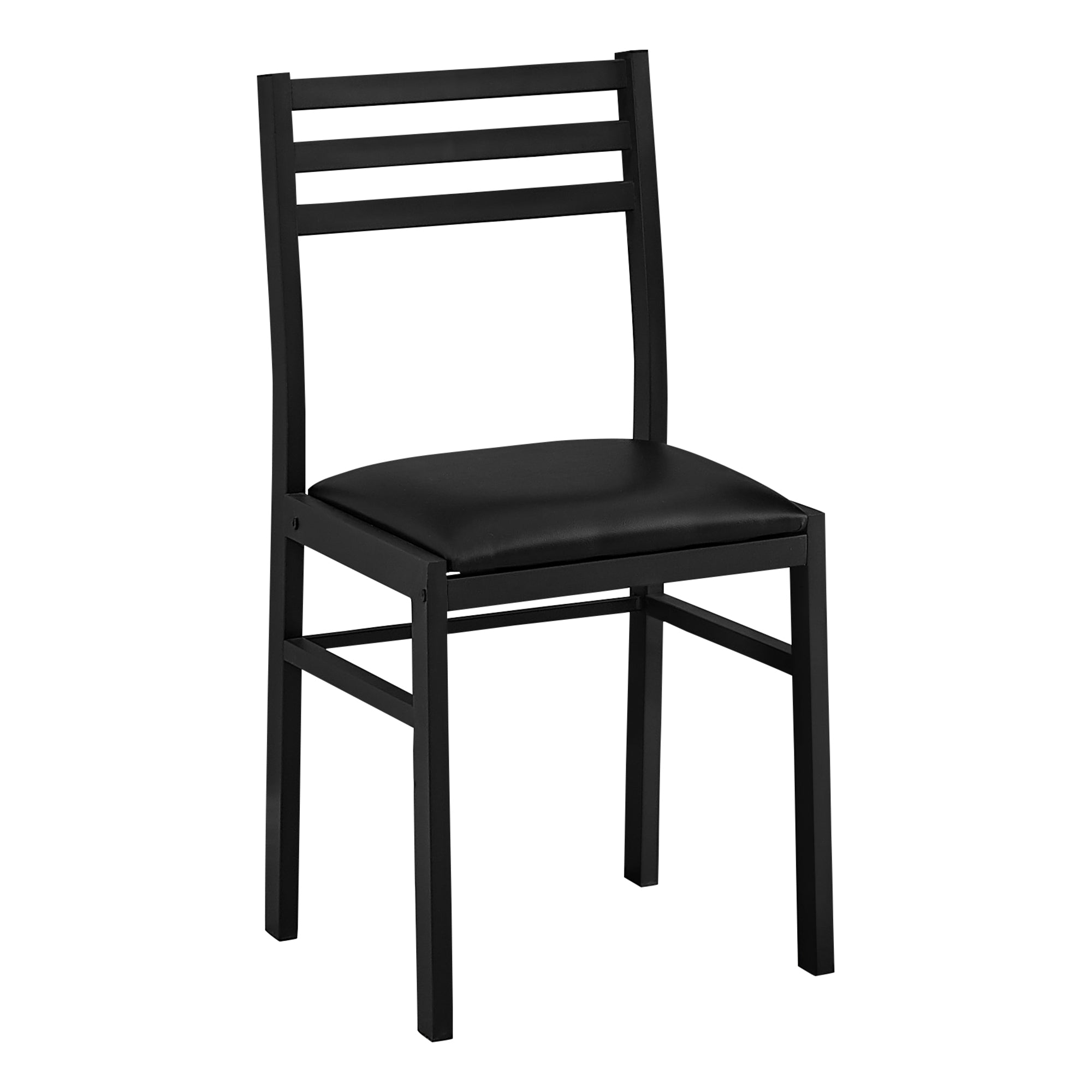 DINING SET - 3PCS SET / DARK TAUPE TOP / BLACK METAL