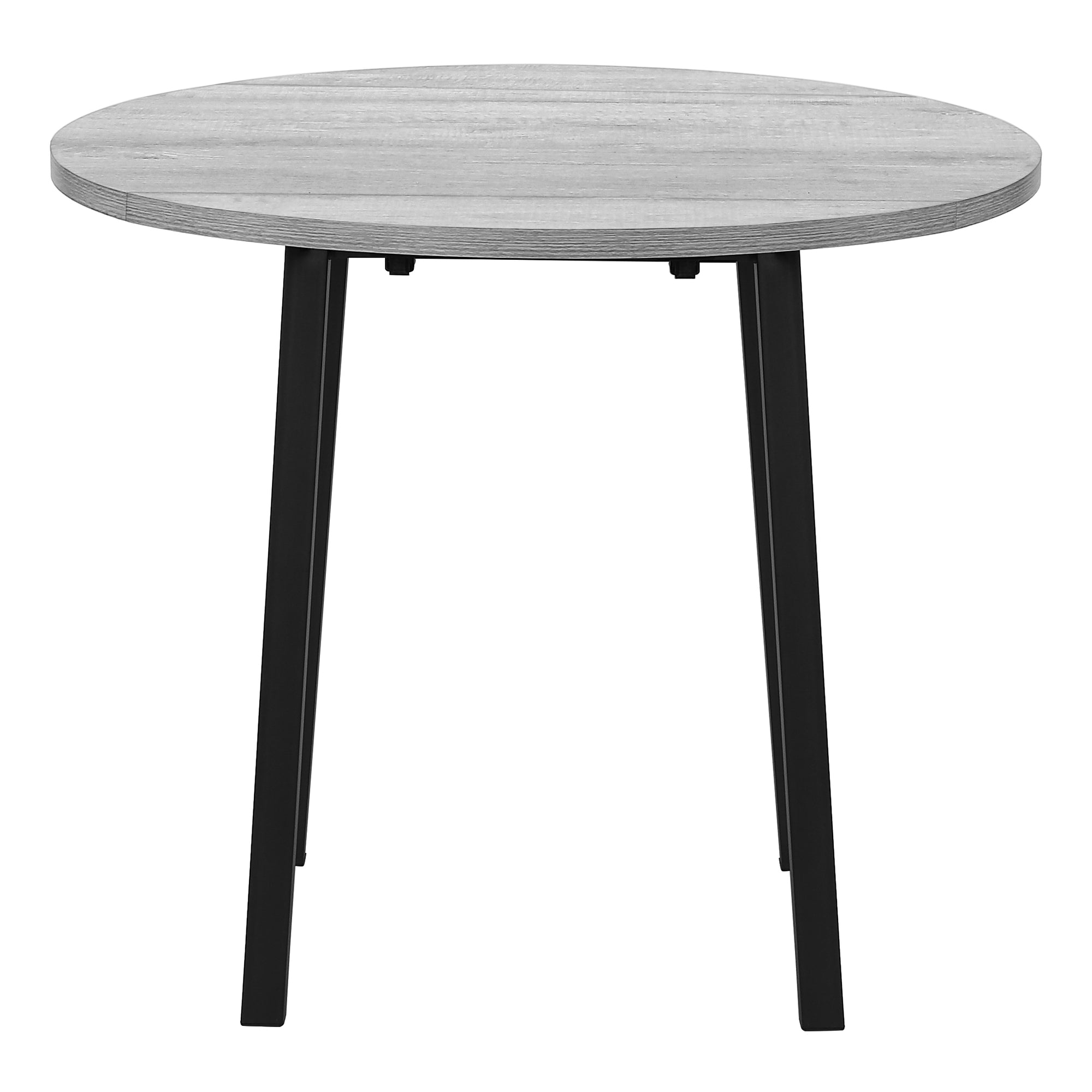 DINING SET - 3PCS SET / GREY TOP / BLACK METAL