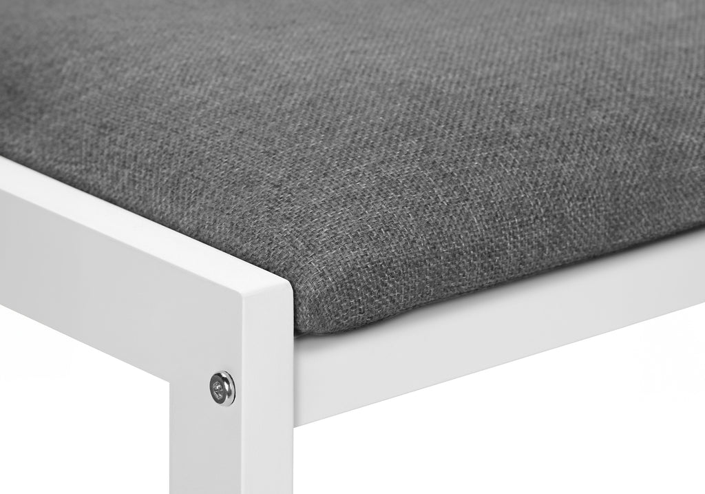 DINING SET - 3PCS SET / WHITE TOP / WHITE METAL