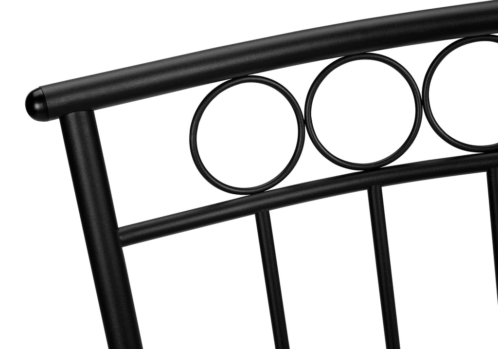 DINING SET - 5PCS SET / WHITE MARBLE TOP / BLACK METAL