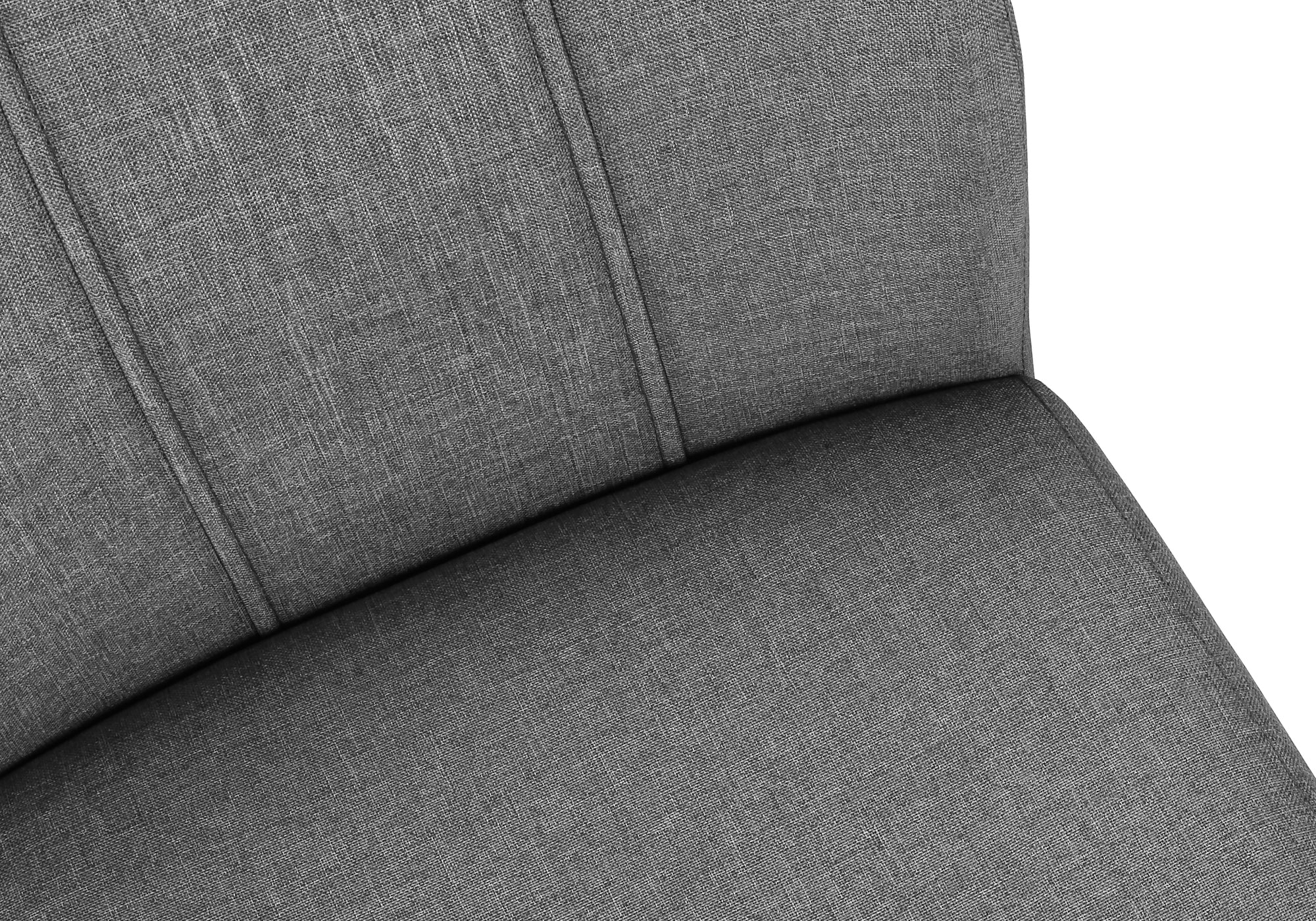 DINING CHAIR - 2PCS / 39""H / GREY FABRIC / CHROME