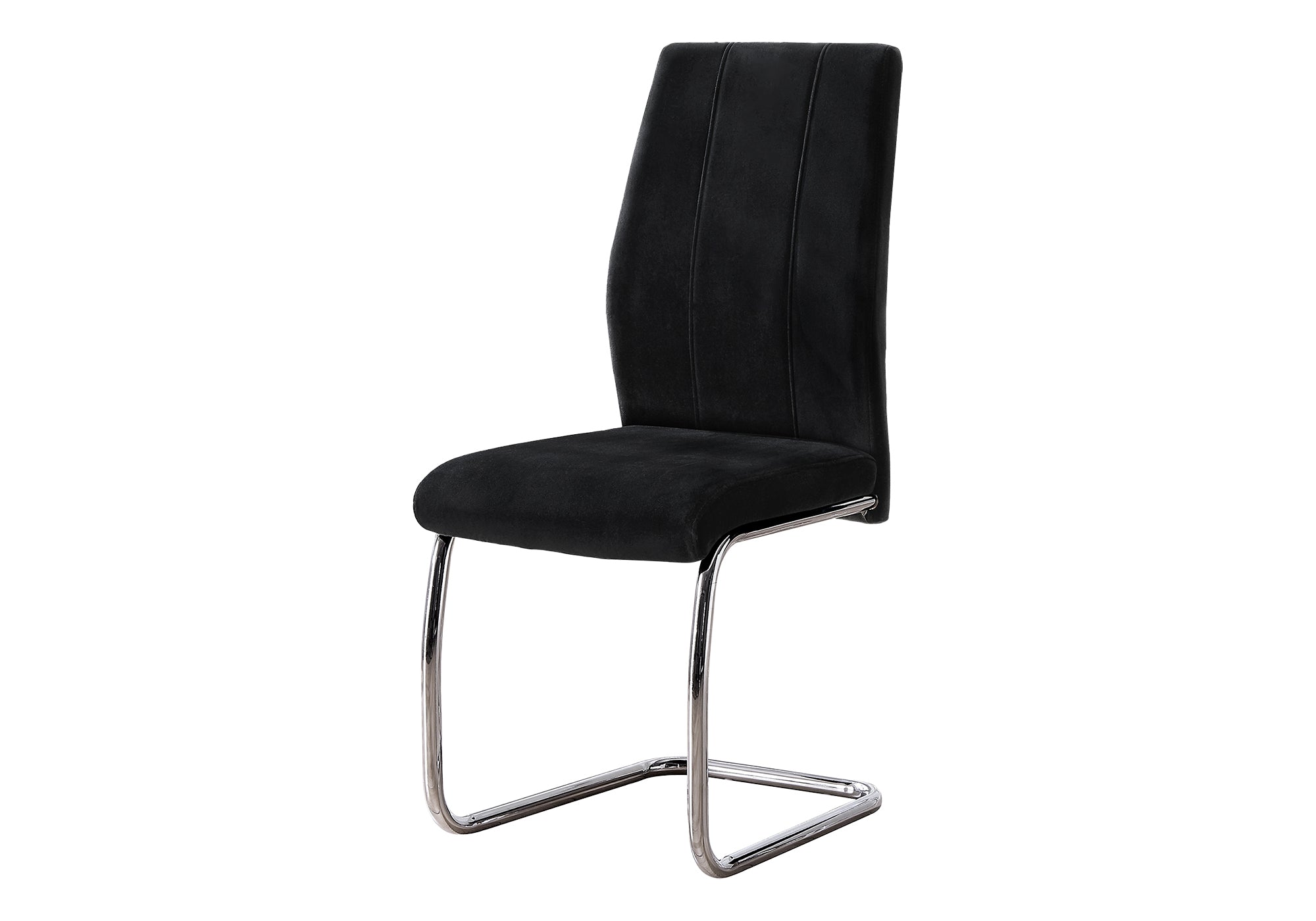 DINING CHAIR - 2PCS / 39""H / BLACK VELVET / CHROME