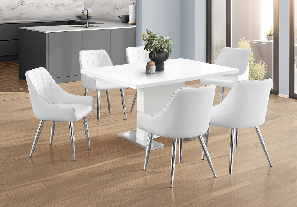 DINING TABLE - 35""X 60"" / HIGH GLOSSY WHITE