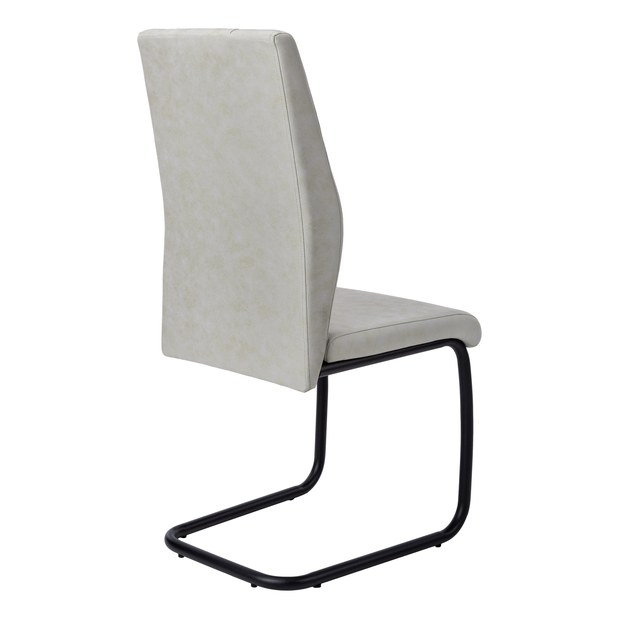 DINING CHAIR - 2PCS / 39""H / GREY FABRIC / BLACK METAL