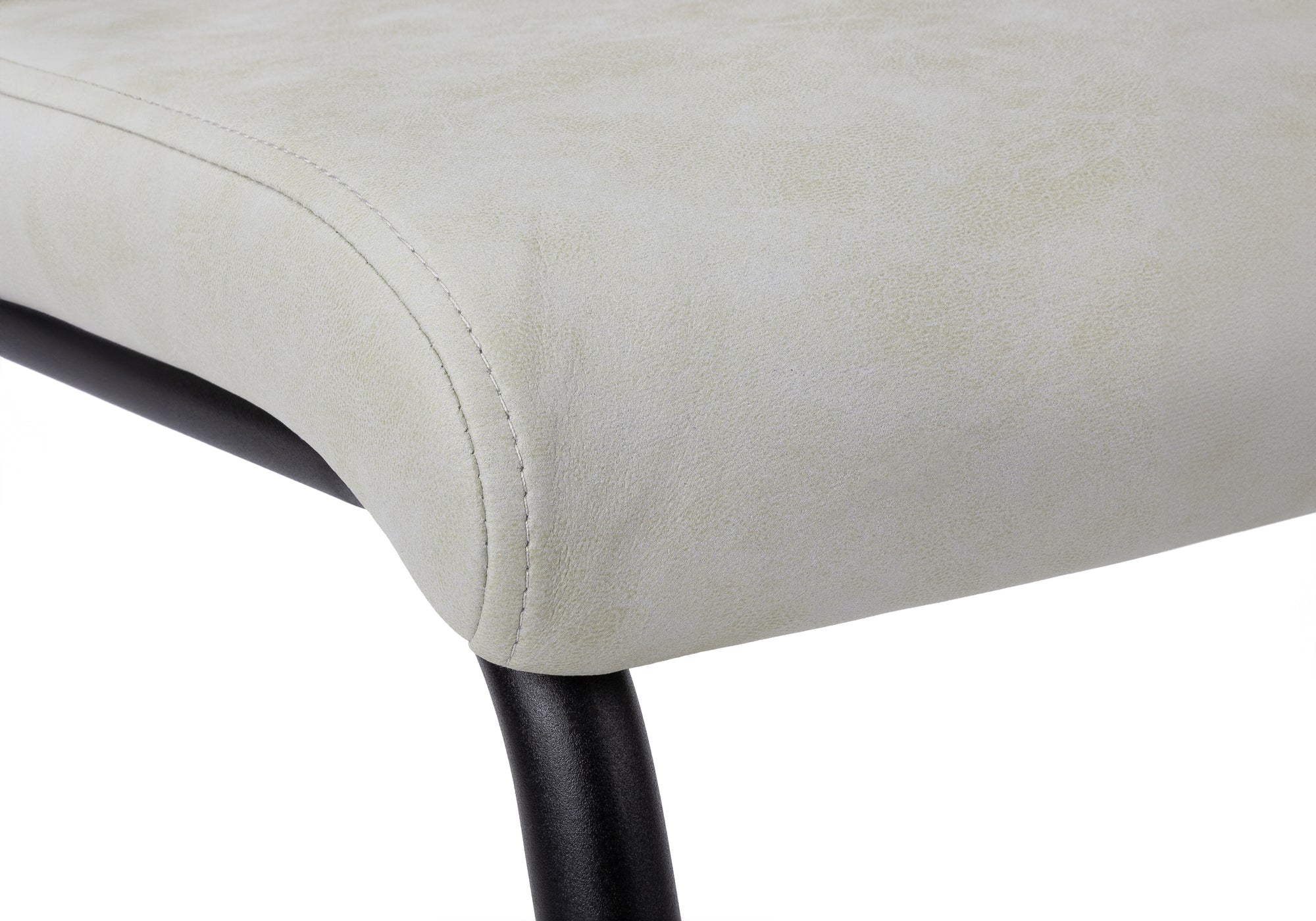 DINING CHAIR - 2PCS / 39""H / GREY FABRIC / BLACK METAL