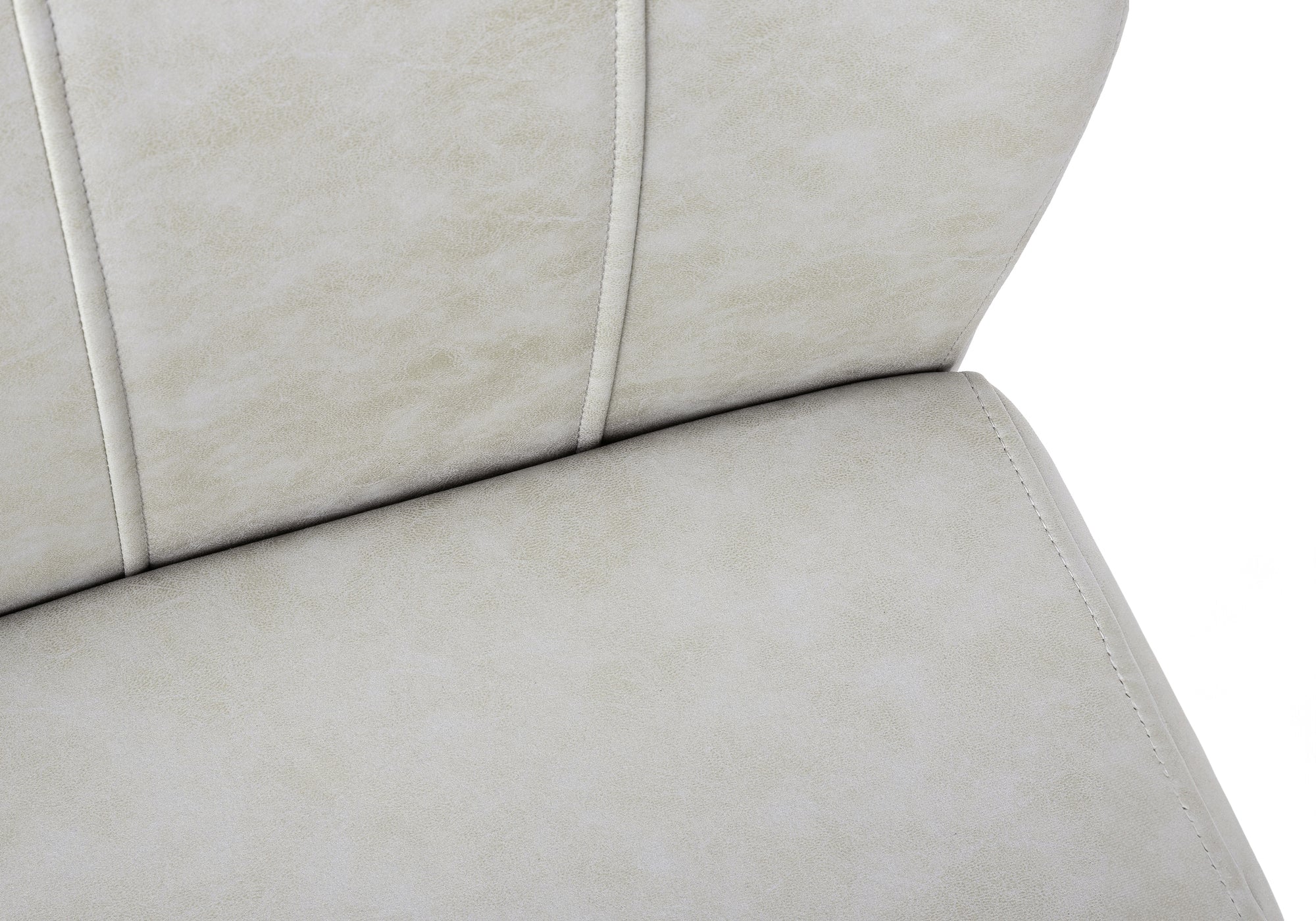 DINING CHAIR - 2PCS / 39""H / GREY FABRIC / BLACK METAL