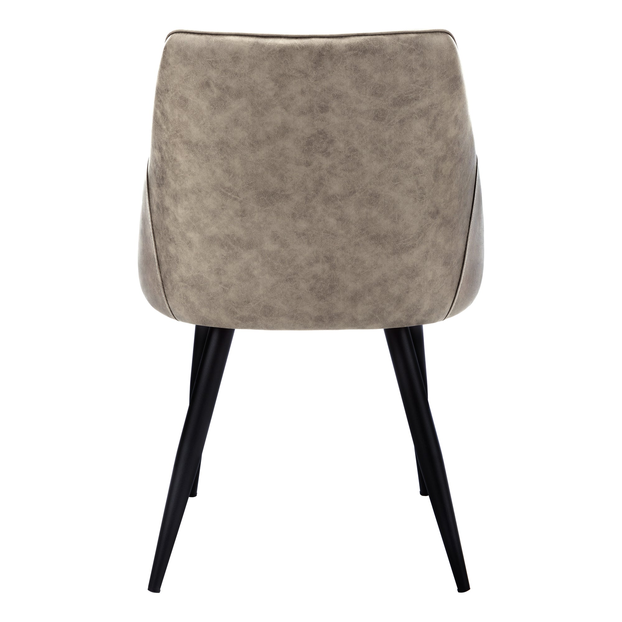 DINING CHAIR - 2PCS / 33""H / TAUPE FABRIC / BLACK METAL