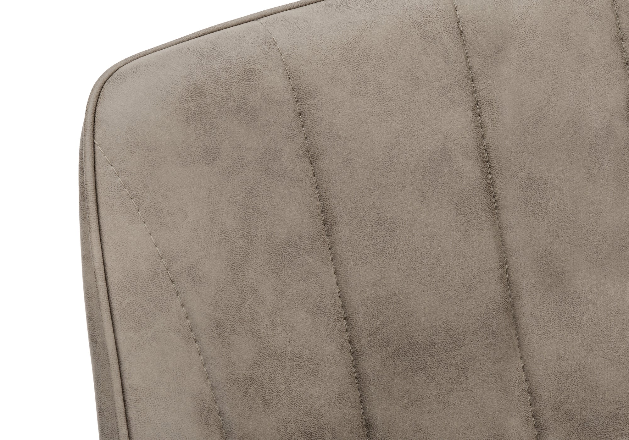 DINING CHAIR - 2PCS / 33""H / TAUPE FABRIC / BLACK METAL