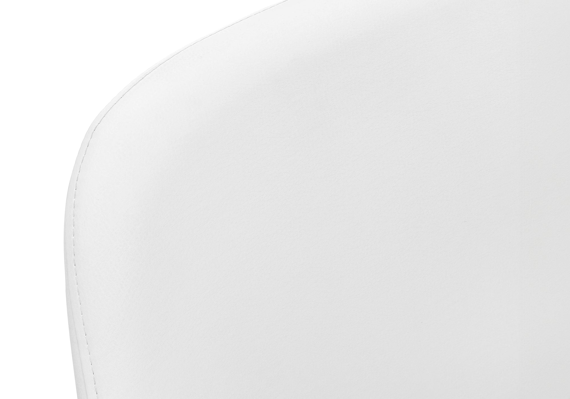 DINING CHAIR - 2PCS / 33""H / WHITE LEATHER-LOOK / CHROME