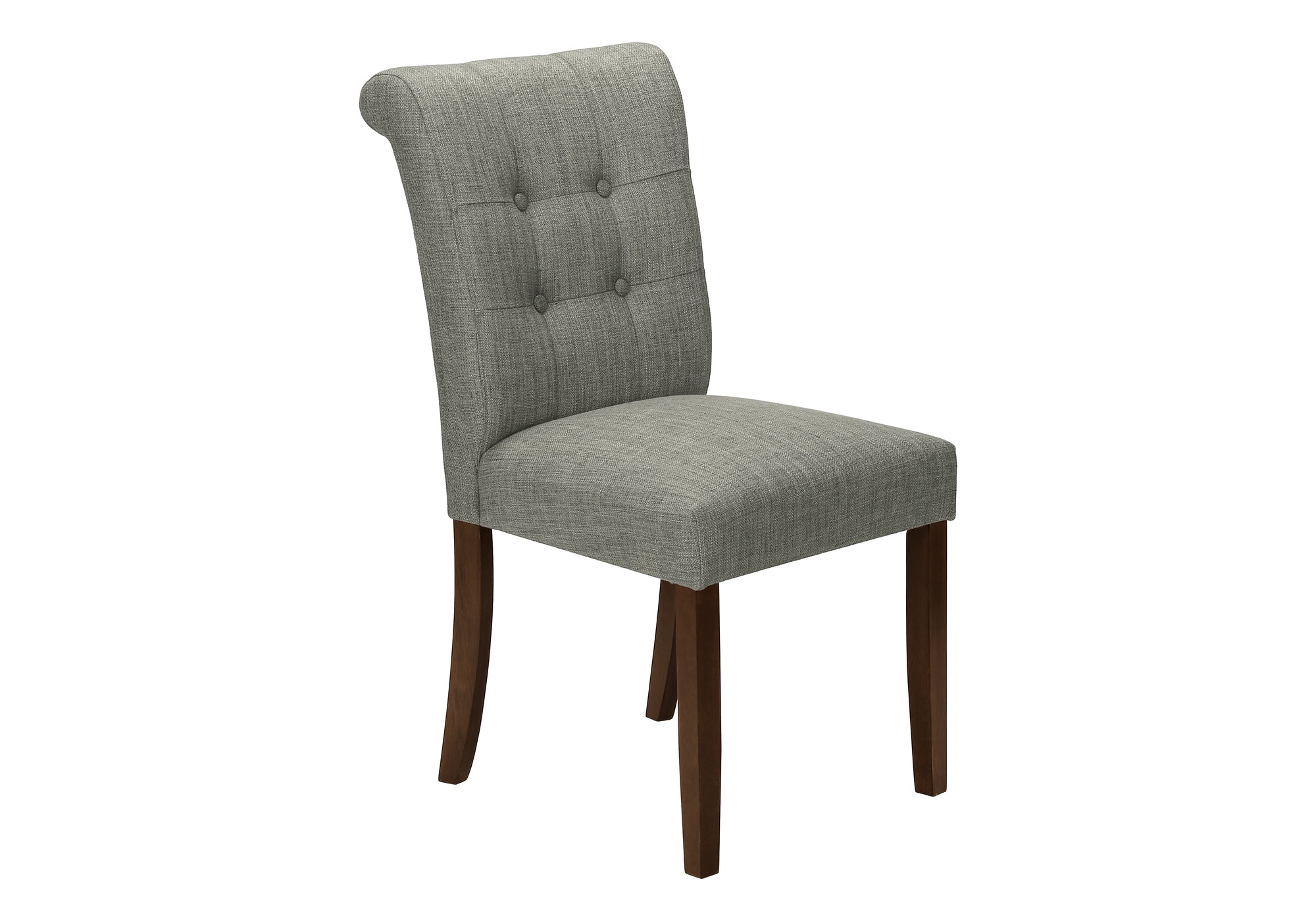 DINING CHAIR - 2PCS / 38""H UPHOLSTERED GREY FABRIC