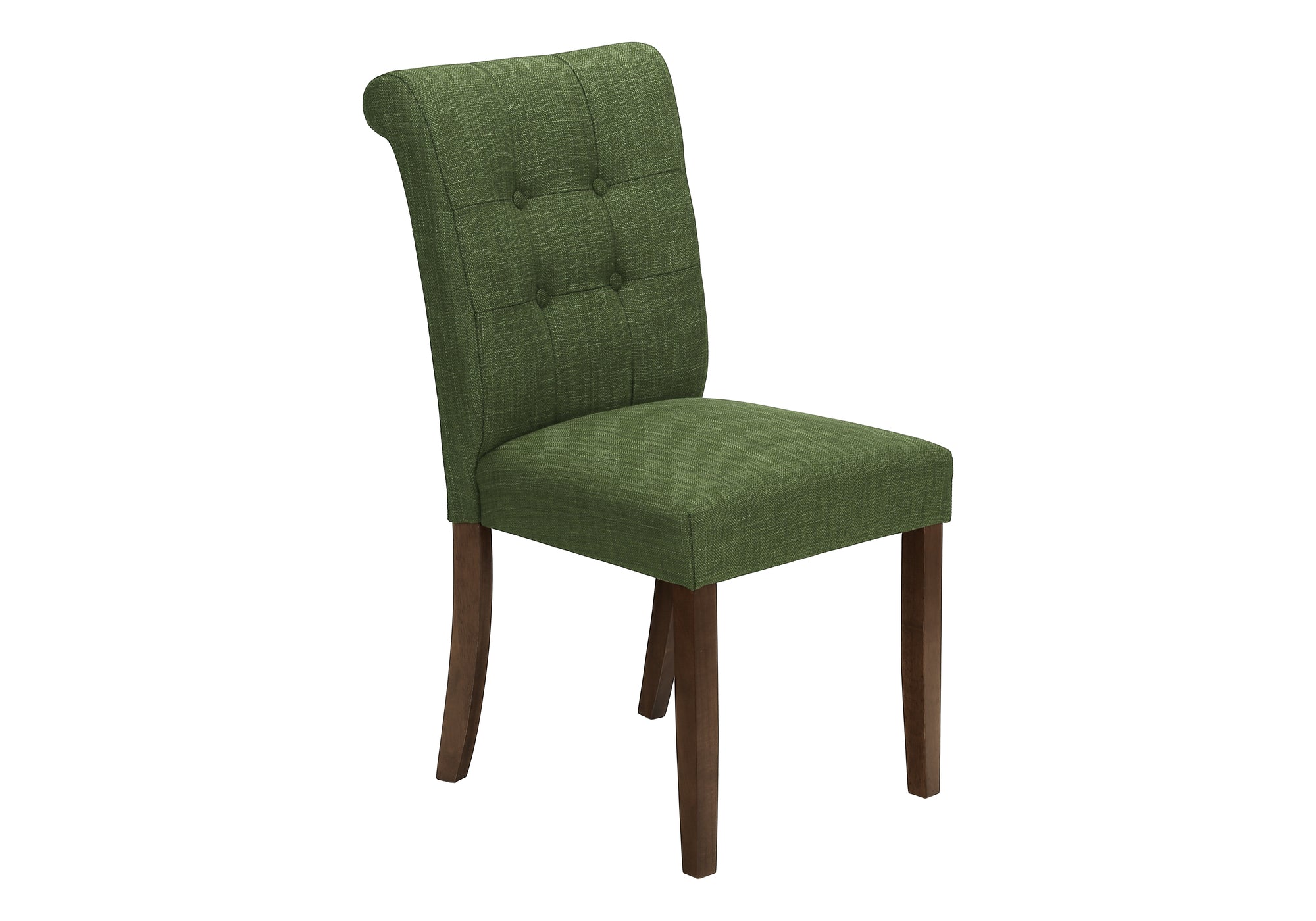 DINING CHAIR - 2PCS / 38""H UPHOLSTERED GREEN FABRIC