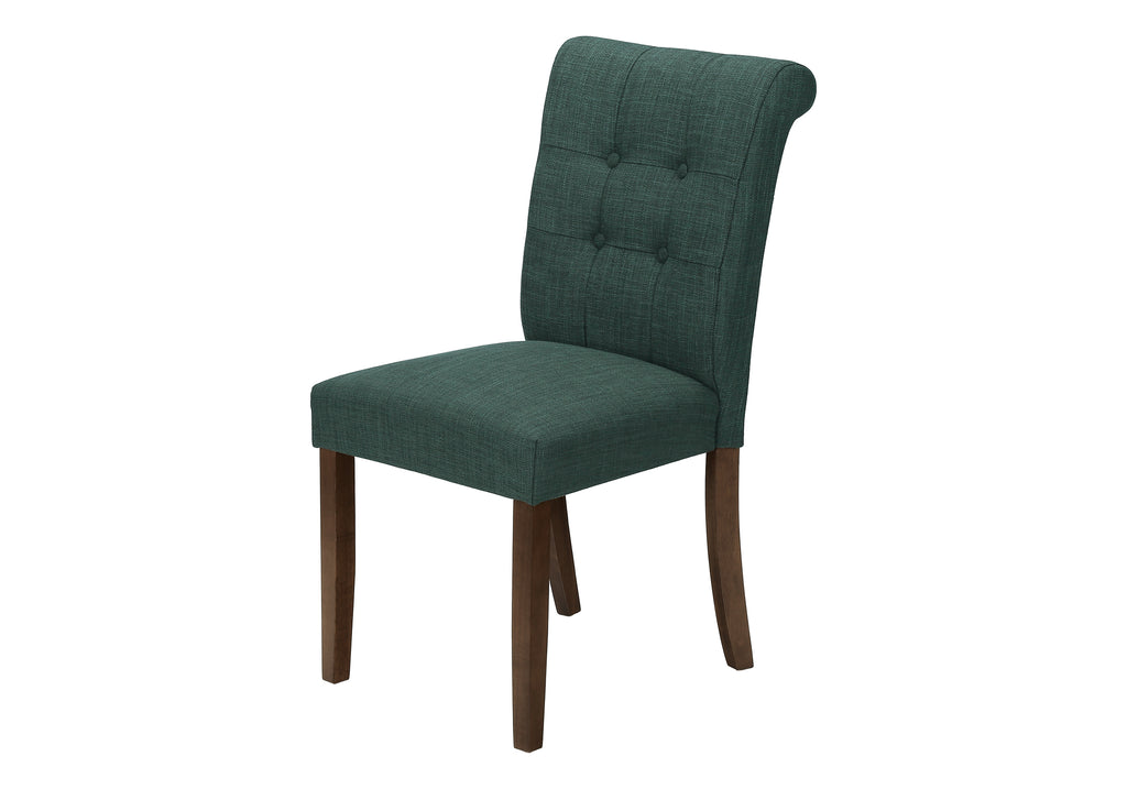 DINING CHAIR - 2PCS / 38""H UPHOLSTERED BLUE FABRIC