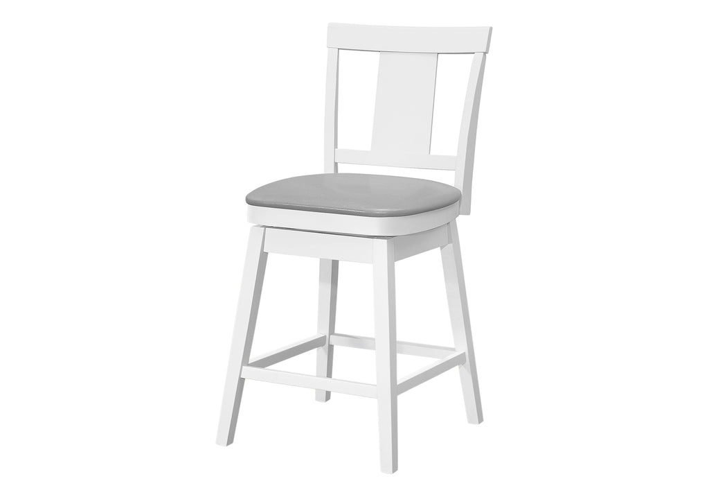 BARSTOOL - 2PCS / 39""H / WHITE / SWIVEL COUNTER HEIGHT