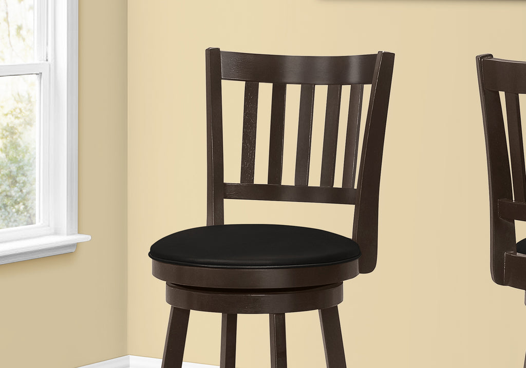 BARSTOOL - 2PCS / 44""H / ESPRESSO / SWIVEL BAR HEIGHT