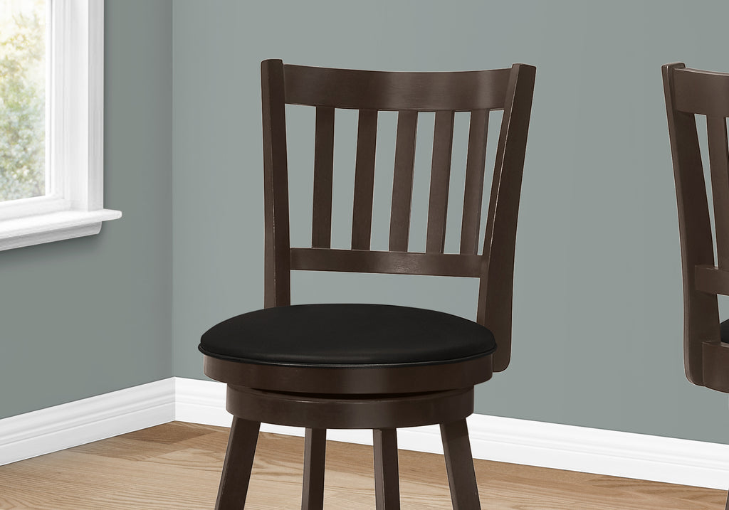 BARSTOOL - 2PCS / 39""H / ESPRESSO / SWIVEL COUNTER HEIGHT