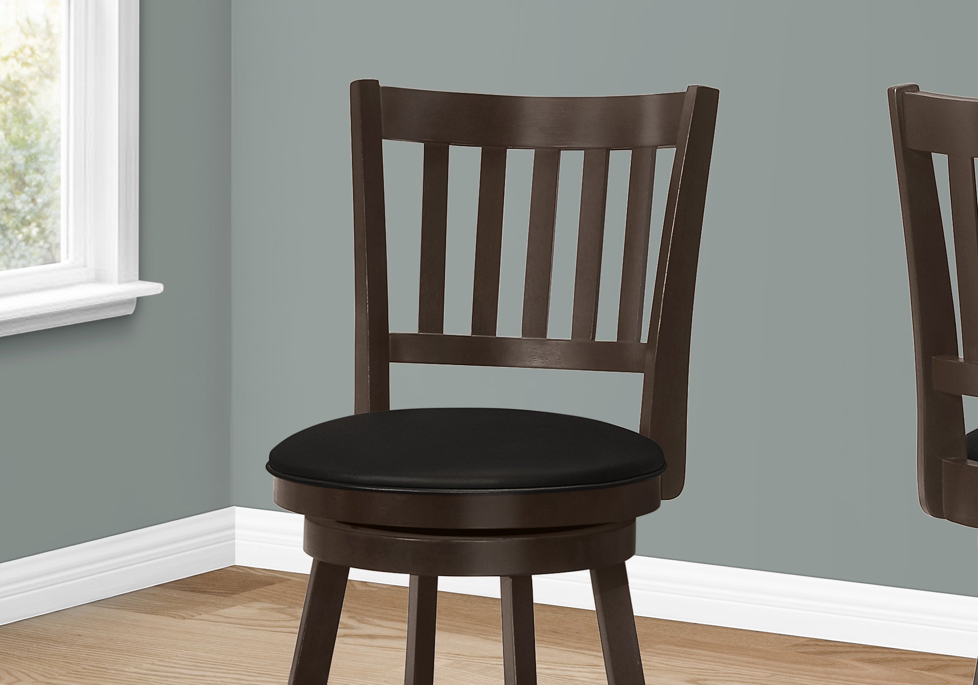 BARSTOOL - 2PCS / 39""H / ESPRESSO / SWIVEL COUNTER HEIGHT