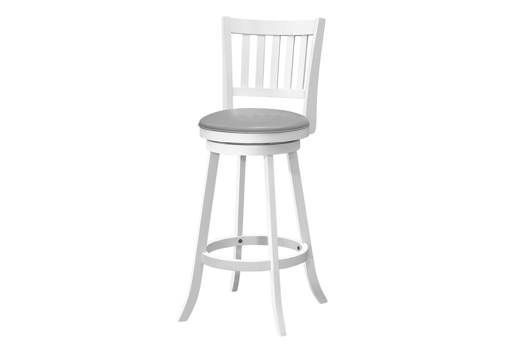 BARSTOOL - 2PCS / 44""H / WHITE / SWIVEL BAR HEIGHT