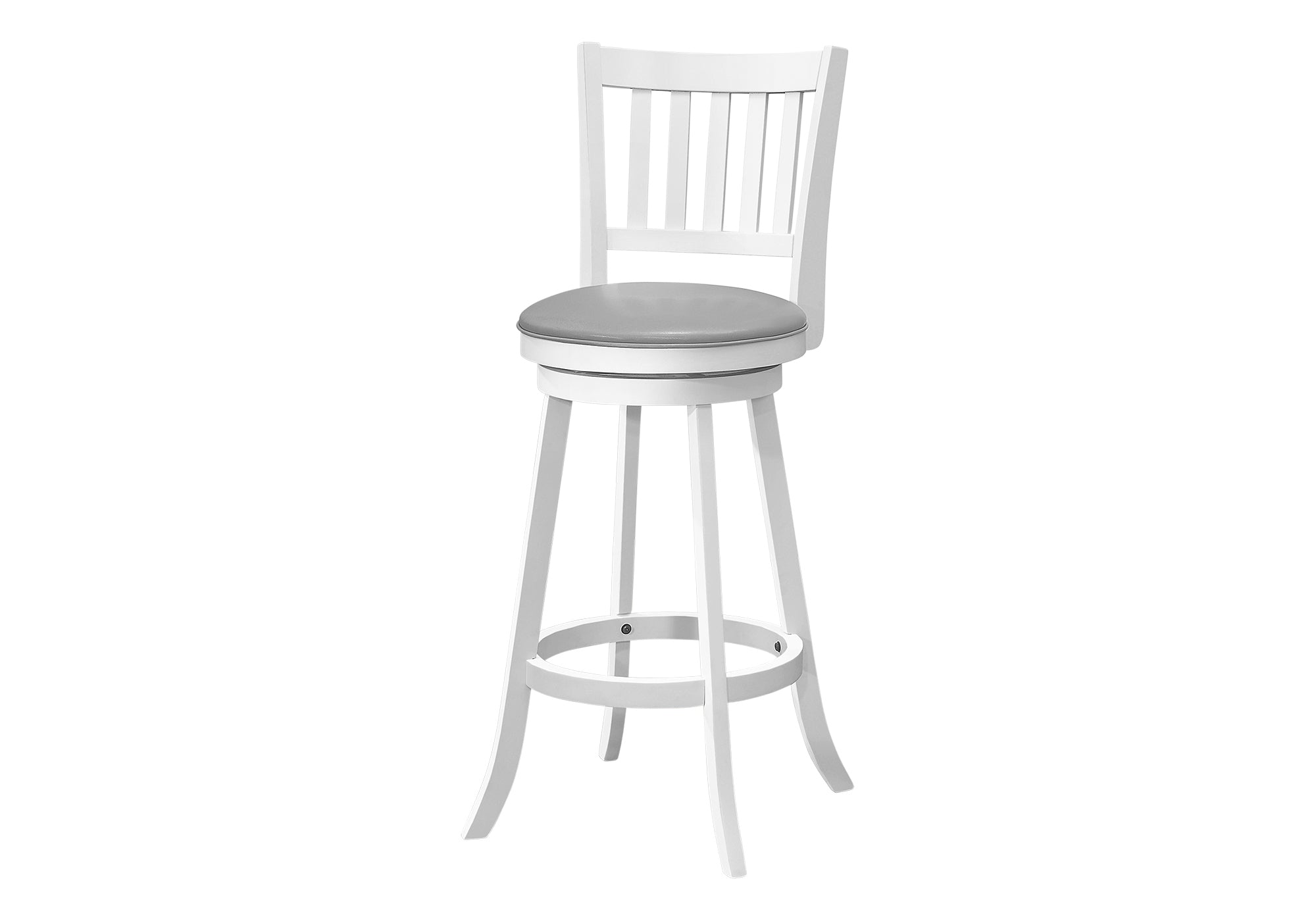 BARSTOOL - 2PCS / 44""H / WHITE / SWIVEL BAR HEIGHT