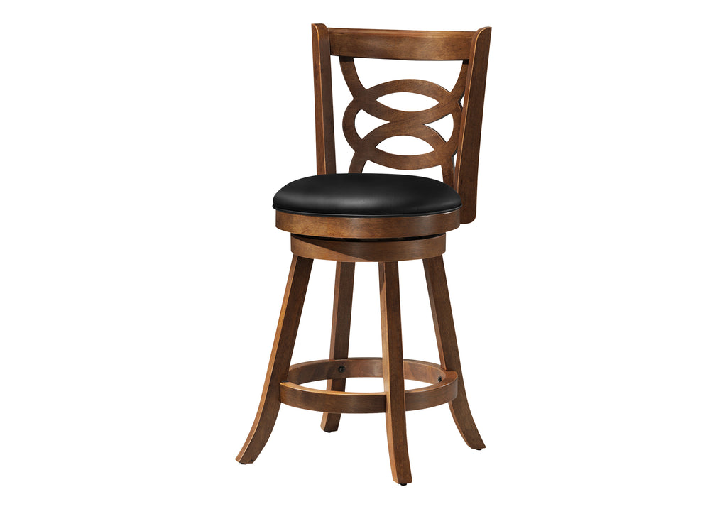 BARSTOOL - 2PCS / 38""H / SWIVEL / OAK COUNTER HEIGHT