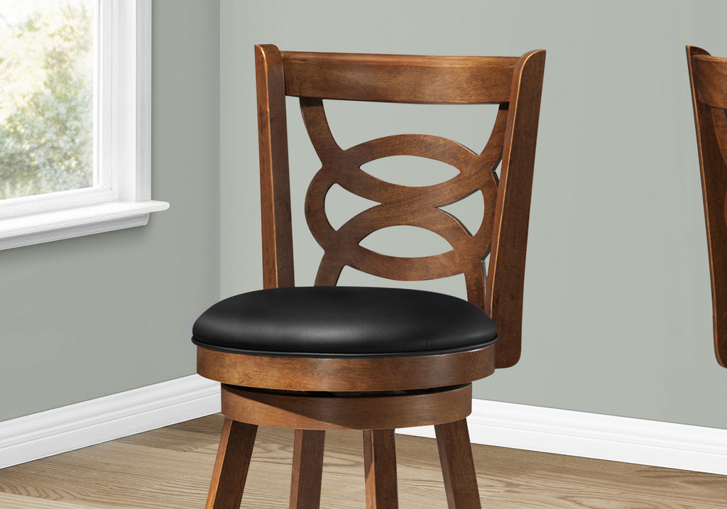 BARSTOOL - 2PCS / 38""H / SWIVEL / OAK COUNTER HEIGHT