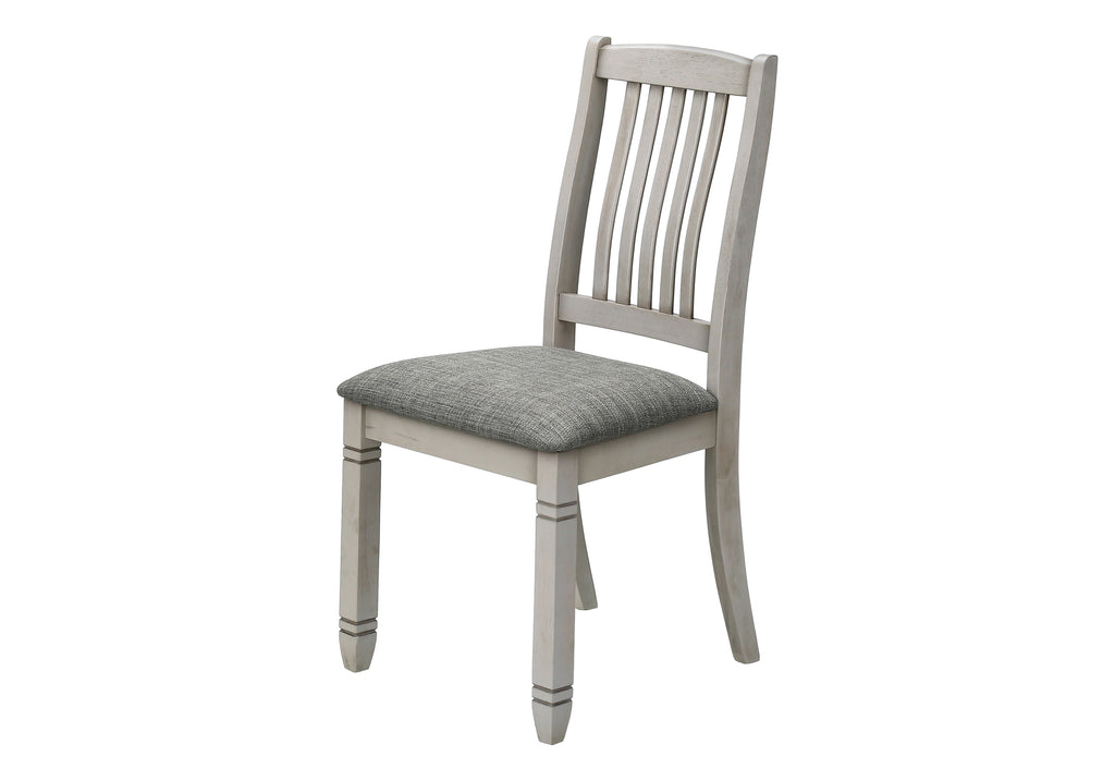 DINING CHAIR - 2PCS / 38""H UPHOLSTERED GREY FABRIC