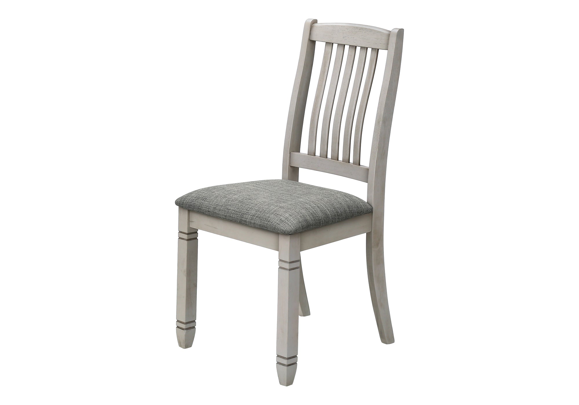 DINING CHAIR - 2PCS / 38""H UPHOLSTERED GREY FABRIC