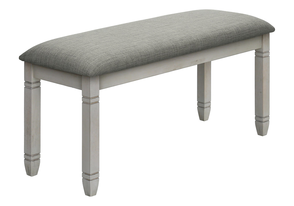 BENCH - 41""L / UPHOLSTERED GREY FABRIC