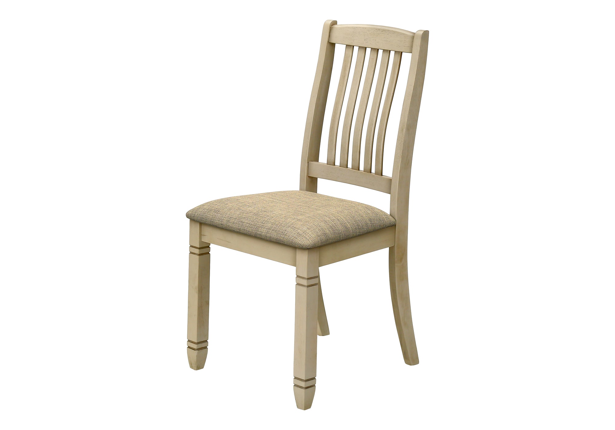 DINING CHAIR - 2PCS / 38""H UPHOLSTERED BEIGE FABRIC