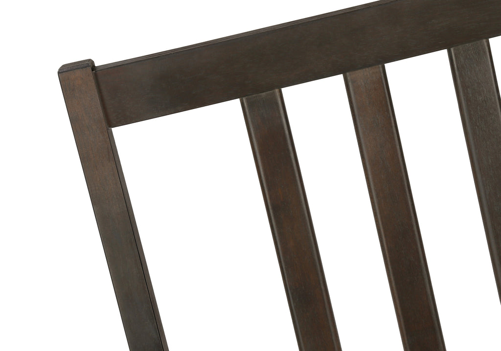 DINING CHAIR - 2PCS / 36""H ESPRESSO / DARK BROWN PU SEAT