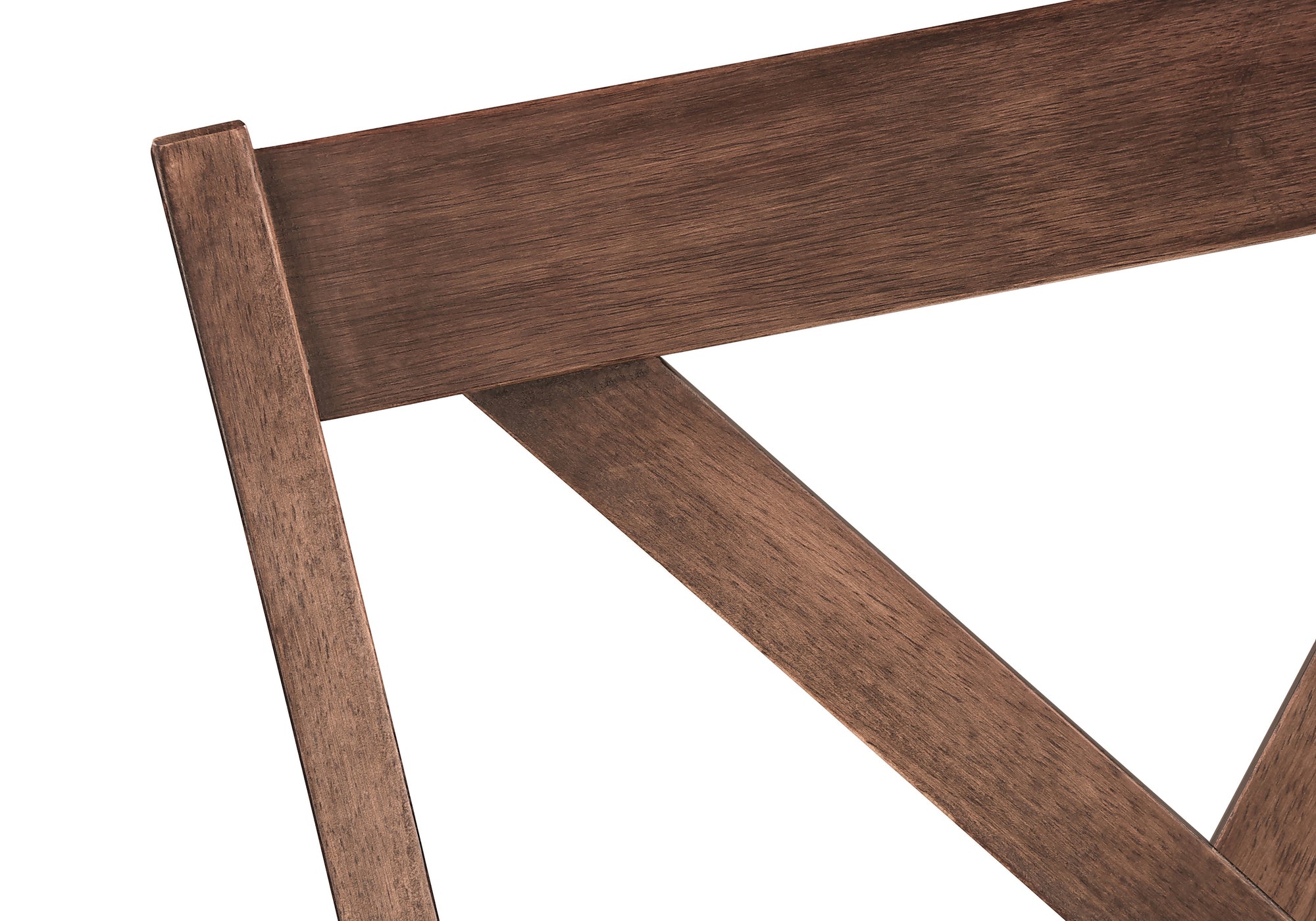 DINING CHAIR - 2PCS / 40""H BROWN WALNUT / BEIGE FABRIC