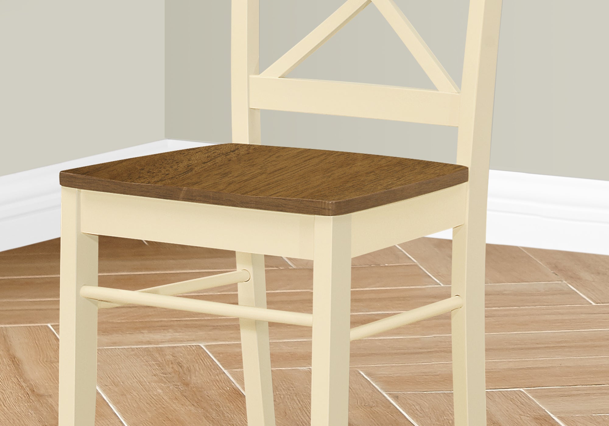 DINING CHAIR - 2PCS / 36""H CREAM / OAK