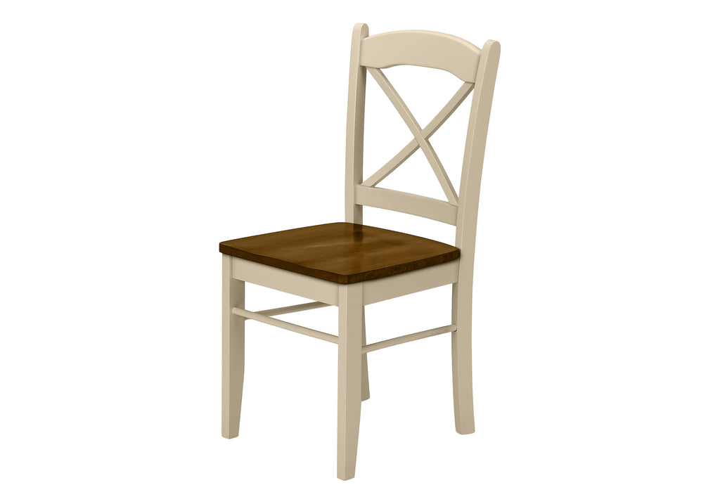 DINING CHAIR - 2PCS / 36""H CREAM / OAK