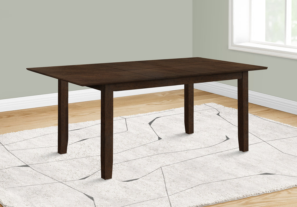 DINING TABLE - ESPRESSO VENEER 42""X 78""/ 18"" EXTENSION