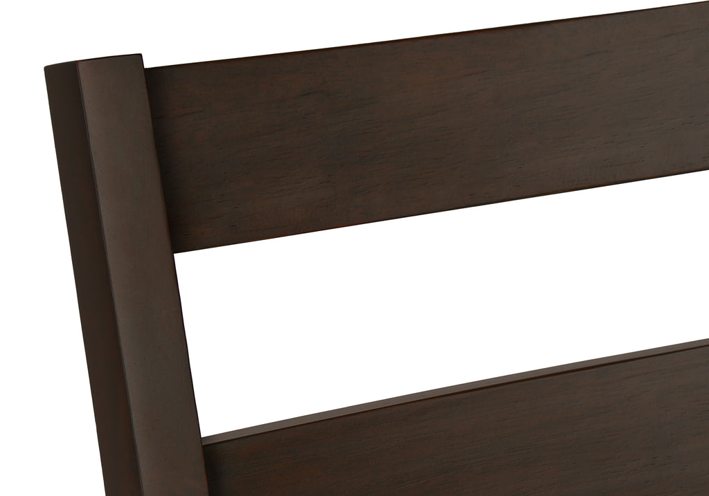 DINING CHAIR - 2PCS / 37""H ESPRESSO / BLACK PU SEAT