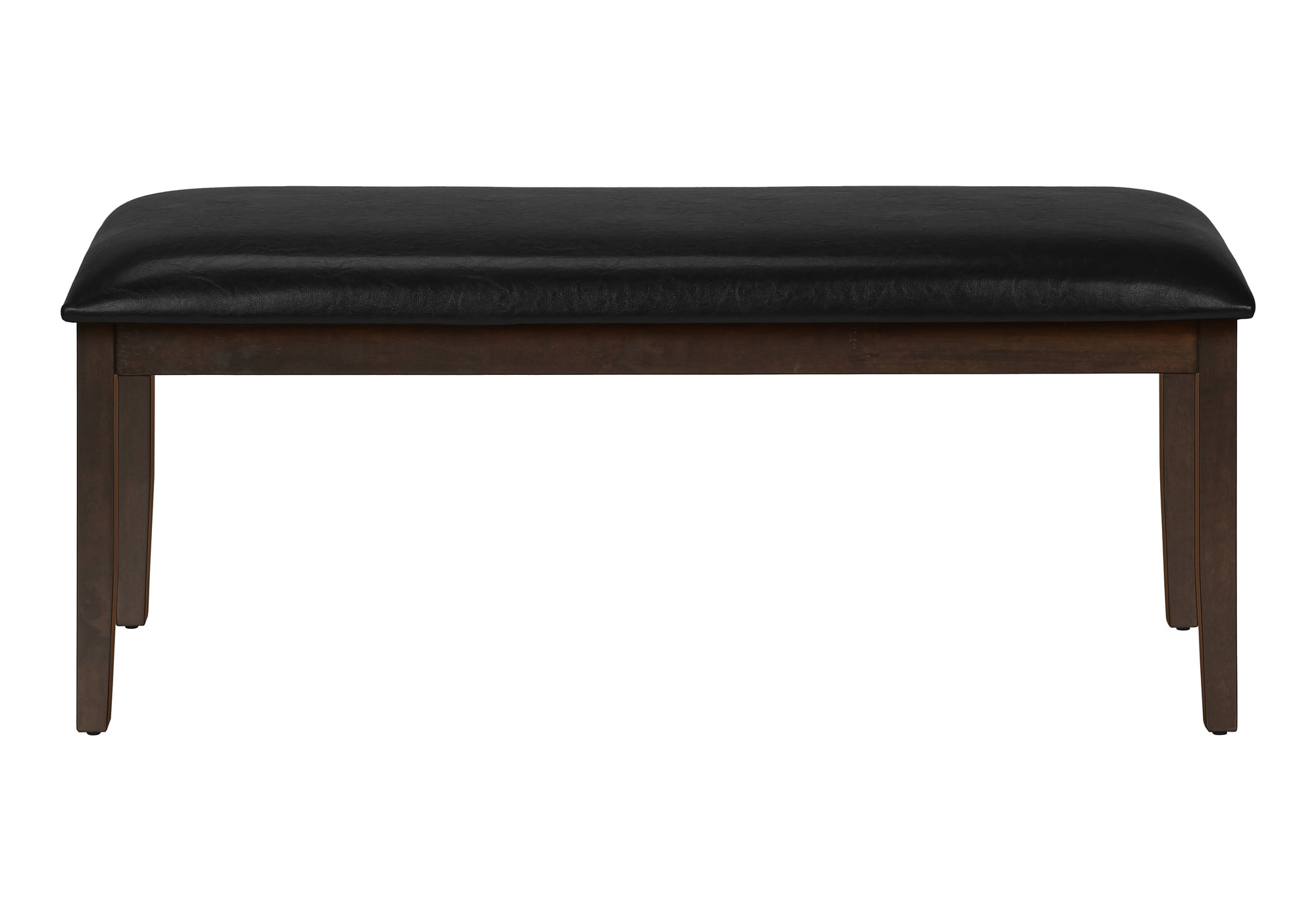BENCH - 48""L / ESPRESSO / BLACK PU SEAT