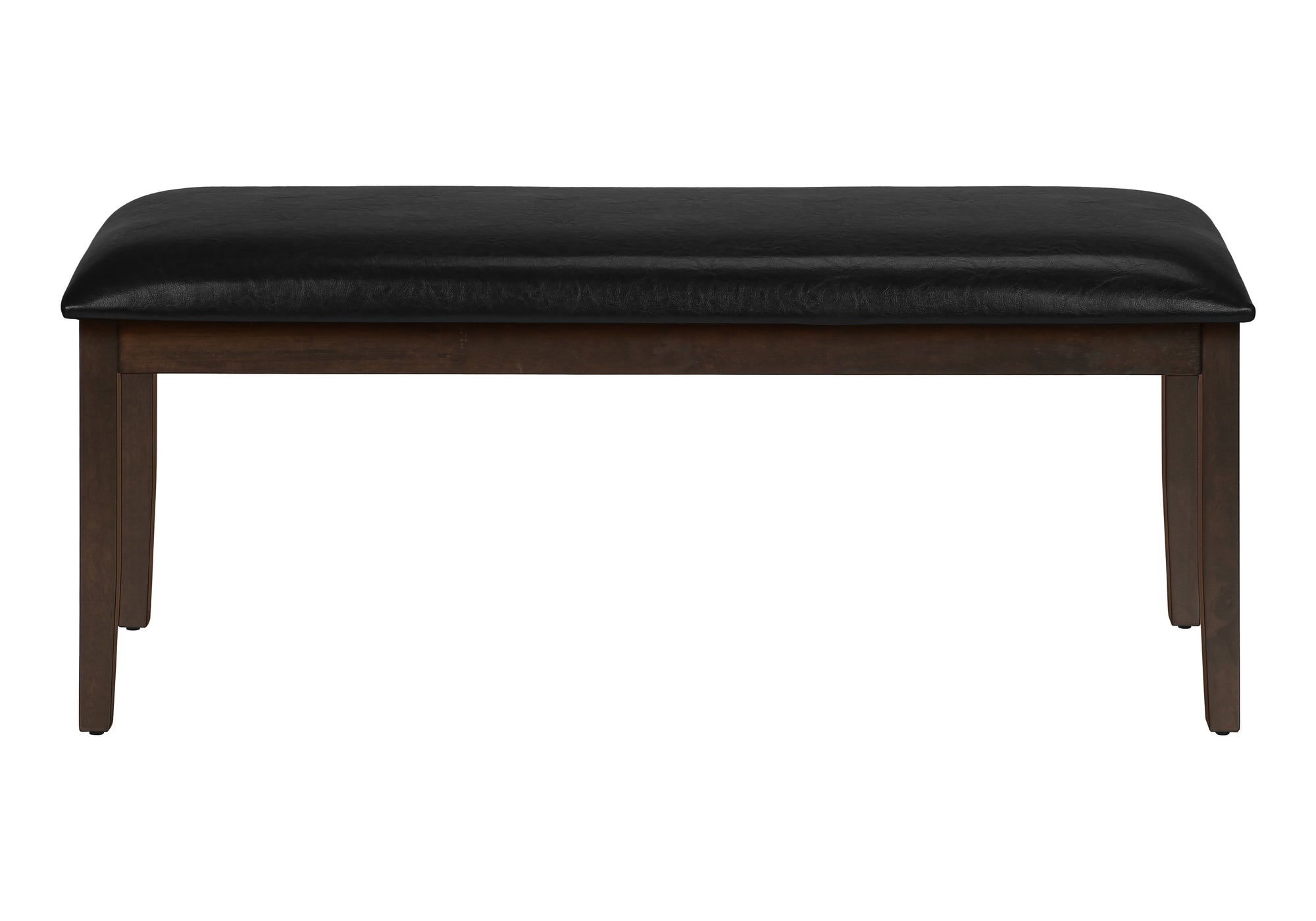 BENCH - 48""L / ESPRESSO / BLACK PU SEAT